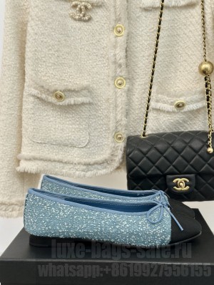 Chanel Chanel Strass & Grosgrain Ballet Flat Blue 2024 