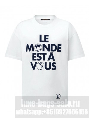 Louis Vuitton Women's Graphic Cotton T-Shirt White