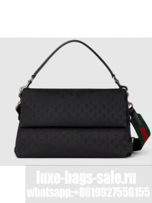 GUCCI GG CANVAS LARGE CROSSBODY BAG 821616 black