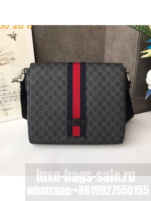 Gucci Men's GG Supreme Messenger Shoulder Bag 475432 Black 2019 Collection