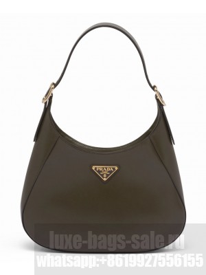 Prada Leather Shoulder Bag 1BC179 Green