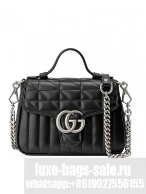 Gucci GG Marmont Mini Handbag 583571 Black