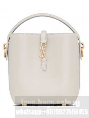 Saint Laurent Le 37 Mini In Shiny Leather 765870 Cream