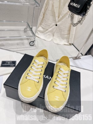Chanel Canvas Sneakers 2023SS Yellow