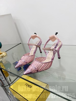 Fendi Colibri Slingback in Pink Mesh 85mm 2022 Collection