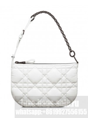 Christian Dior Mini Dior Caro Tulip Bag White