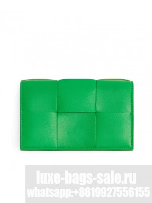 Bottega Veneta Cassette Business Card Case Green