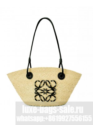 Loewe Medium Anagram Basket Bag Black