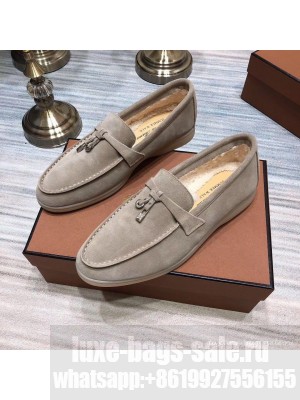 Loro Piana Summer Charms Walk Suede Calf Skin loafer