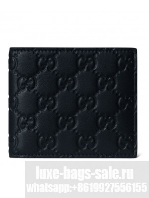Gucci GG Emblem Series Bi-Fold Wallet Black