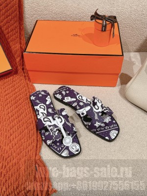 Hermes Oran Flat Slide Sandals 2024 01