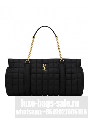 Saint Laurent Gloria In Quilted Nylon Black