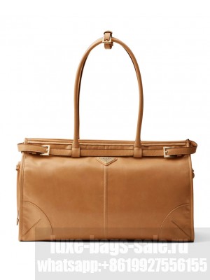 Prada Large leather handbag Fawn