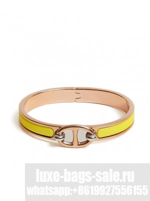 Hermes Women's Mini Clic Chaine D'Ancre Bracelet Yellow