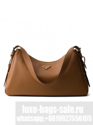 Prada Imee Large Leather Shoulder Bag 1BC228 Coffee