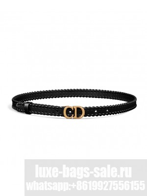 Christian Dior Saddle Belt Black