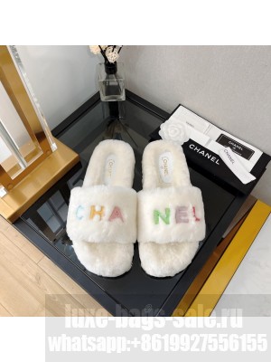 Chanel 4.5cm Shearling Flat 2022 Collection White