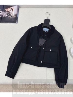 Prada Women's Short Down Jacket Black