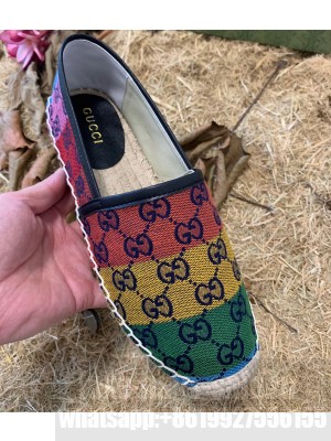 Gucci GG Multicolor Canvas Espadrilles 2021