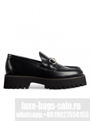 Gucci Women's Loafer With Horsebit 764211 Black