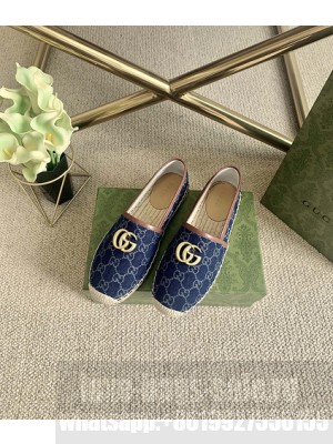 Gucci Women's jacquard espadrille Denim 2021 Collection 