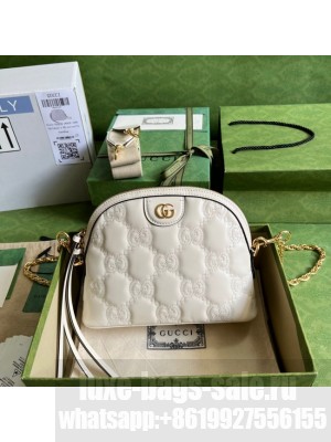 Gucci GG Matelasse leather shoulder bag 702229 white