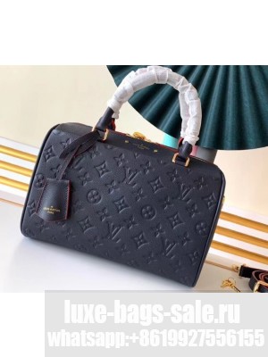 Louis Vuitton Monogram Empreinte Leather Speedy Bandouliere 25 Bag M43501 Marine Rouge