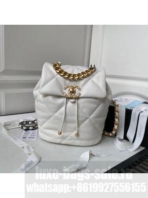 CHANEL 19 BACKPACK AS4223 white