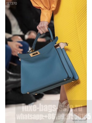 Fendi PEEKABOO ISEEU MEDIUM leather bag 70193 blue
