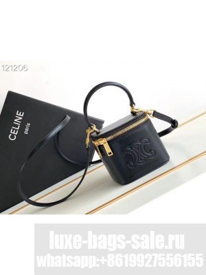 CELINE MINI VANITY CASE IN CALFSKIN 10J762 black