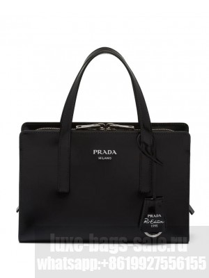 Prada Re-Edition 1995 Brushed-Leather Mini Handbag Black