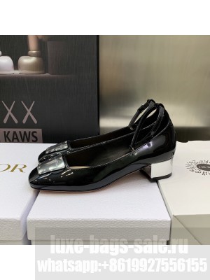 DIOR HEEL 3.5CM PATENT CALFSKIN LA PARISIENNE PUMPS BLACK 2022 COLLECTION
