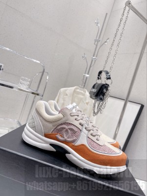 Chanel G39597 Fabric & Suede Calfskin pink, Beige & Orange 2023SS