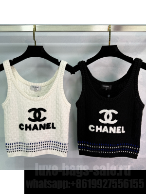 Chanel Knit Vest White/Black 2025