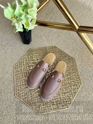 GUCCI LEATHER HORSEBIT ESPADRILLES SLIPPERS PINK 2021 Collection
