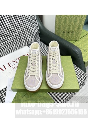 Gucci GG Embroidered High-top Platform Sneakers 5cm 2023 014