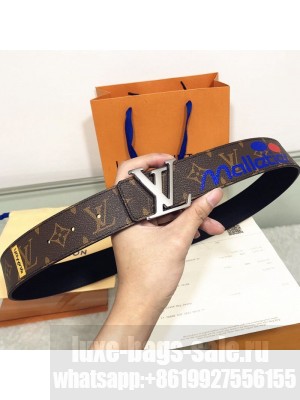 Louis Vuitton Men's LV Logos Initiales 40mm Belt Monogram/Silver 2019 Collection
