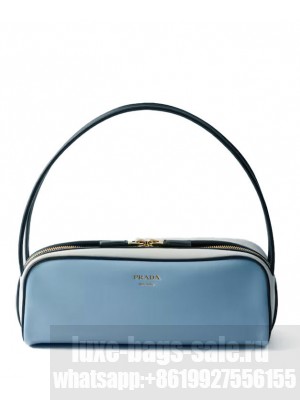 Prada Swing Smooth Leather Shoulder Bag 1BC249 Blue