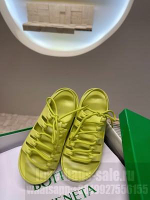 Bottega Veneta Jelly Rubber Lace-up Flat Sandals Seagrass Green 2022 2022 Collection