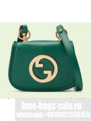 Gucci mini Blondie card case wallet 698635 Emerald green