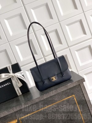 CHANEL Small Flap Bag AS6130 Dark Blue