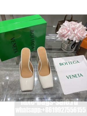 Bottega Veneta 11cm Patent Leather High Heel Mules 2022 Collection Black