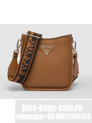 Prada Leather mini shoulder bag 1BH191 Caramel