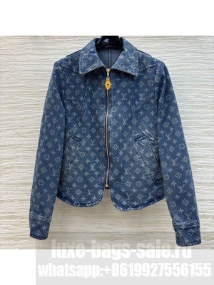 Louis Vuitton Monogram Denim Jacket Blue 2025