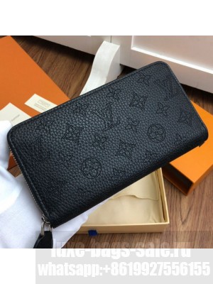 Louis Vuitton Perforated Monogram Calfskin Long Zippy Wallet M58428 Black 2019 Collection