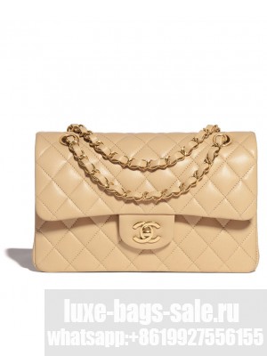 Chanel Classic Flap Handbag Apricot