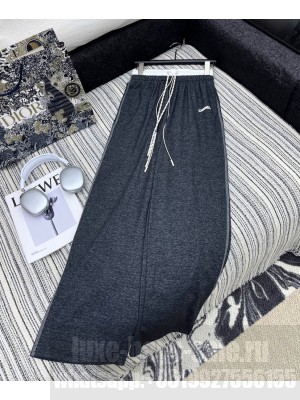 Chanel Women's Drawstring wide-leg Pants Black