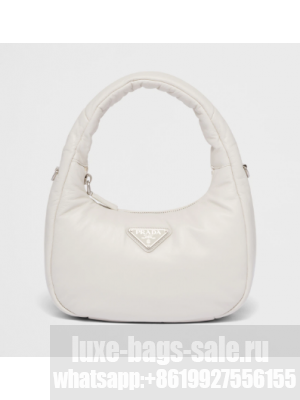Prada Soft padded nappa leather mini-bag 1BA384 white