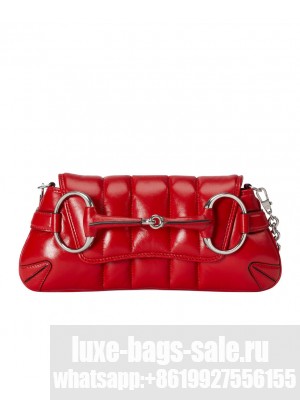 Gucci Horsebit Chain Small Shoulder Bag 764339 Red