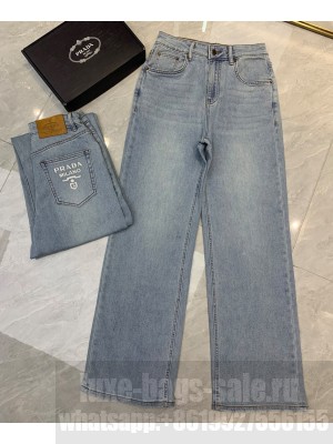 Prada Women's Straight Jeans Blue